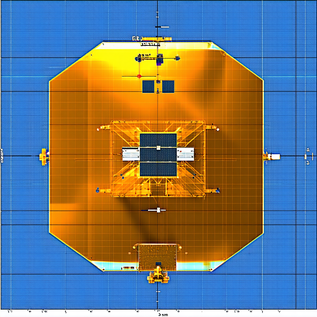 A Large, Round, Yellow Structure Is Shown In A Blue Background
