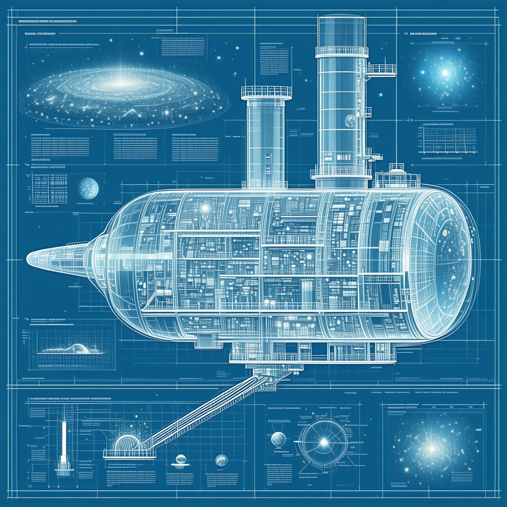 blue white drawing spacecraft