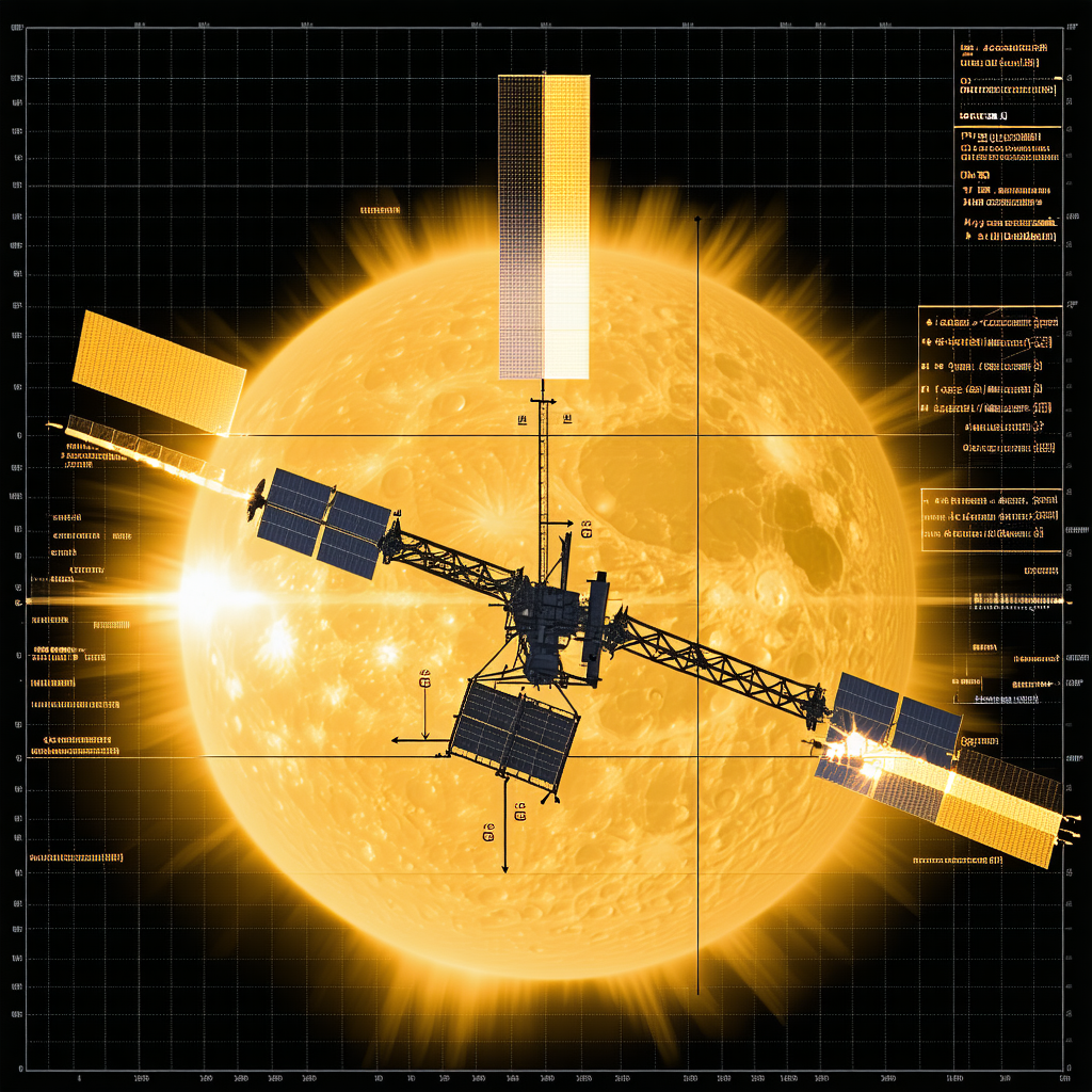 computer-generated illustration spacecraft, possibly satellite