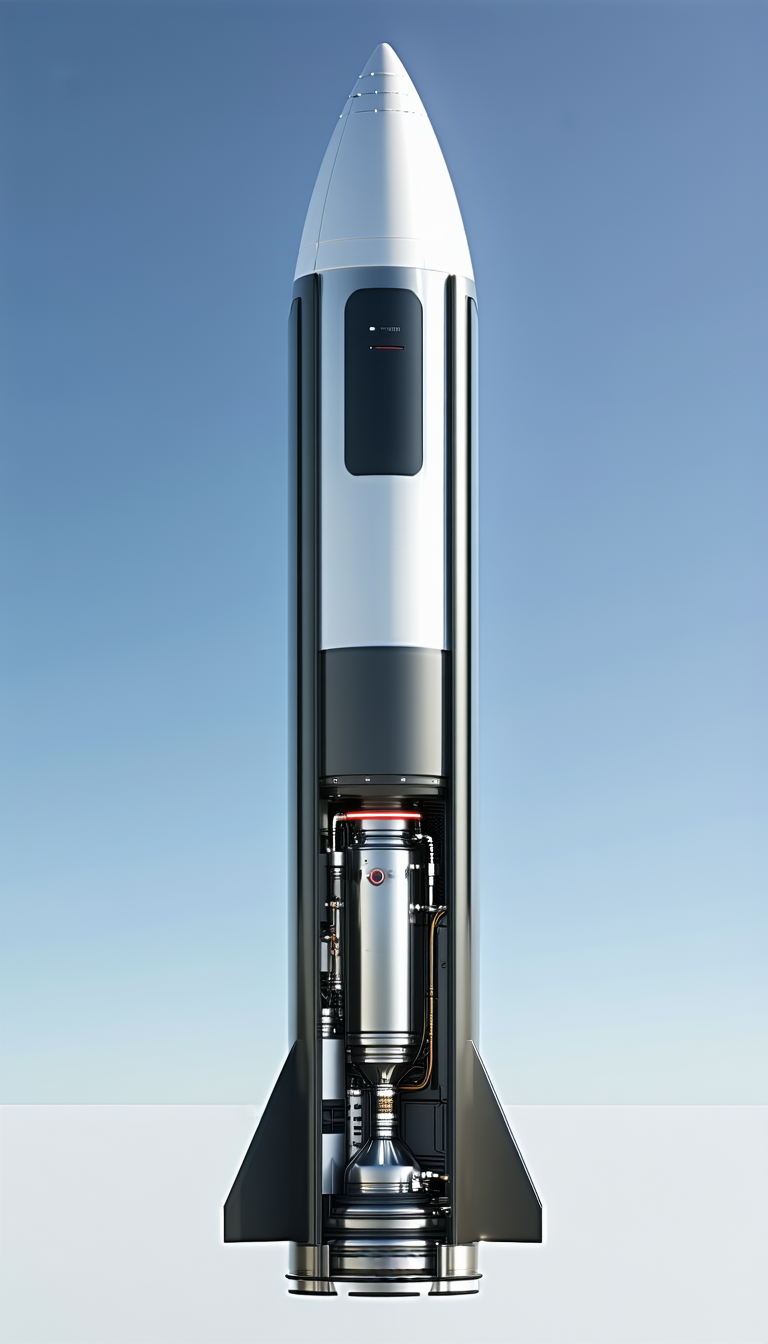 A Large, Silver, Cylindrical Structure With A Black Top