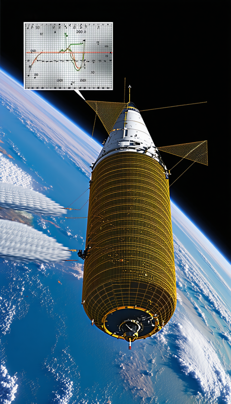 A Large Spacecraft Is Shown In The Image, With A Large Dome On Top Of It
