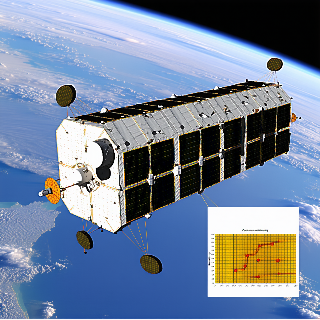 A Spacecraft, Possibly A Satellite, Flying Through The Sky