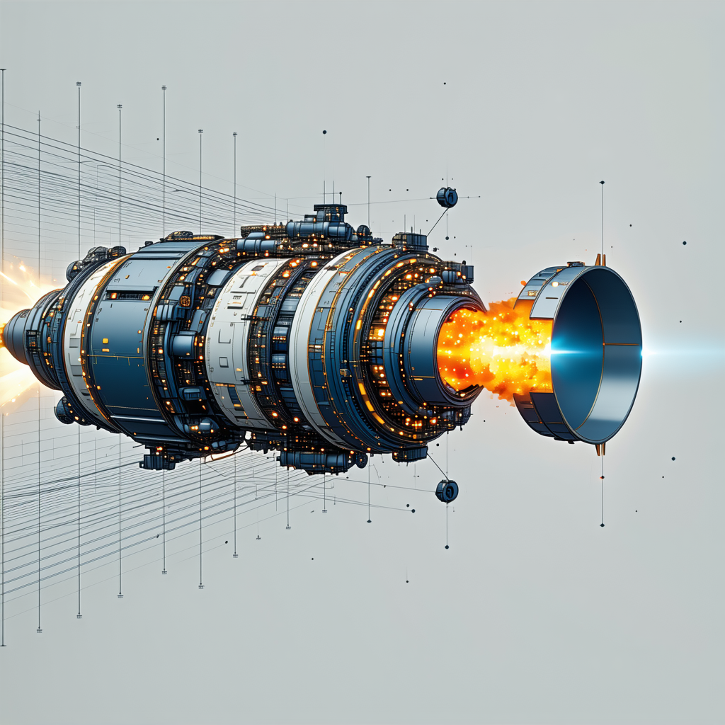 A Large, Complex Machine Is Shown In A 3d Rendering