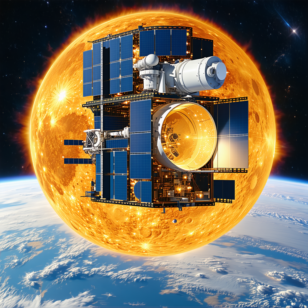 A Large Space Station With A Dome-shaped Structure On Top