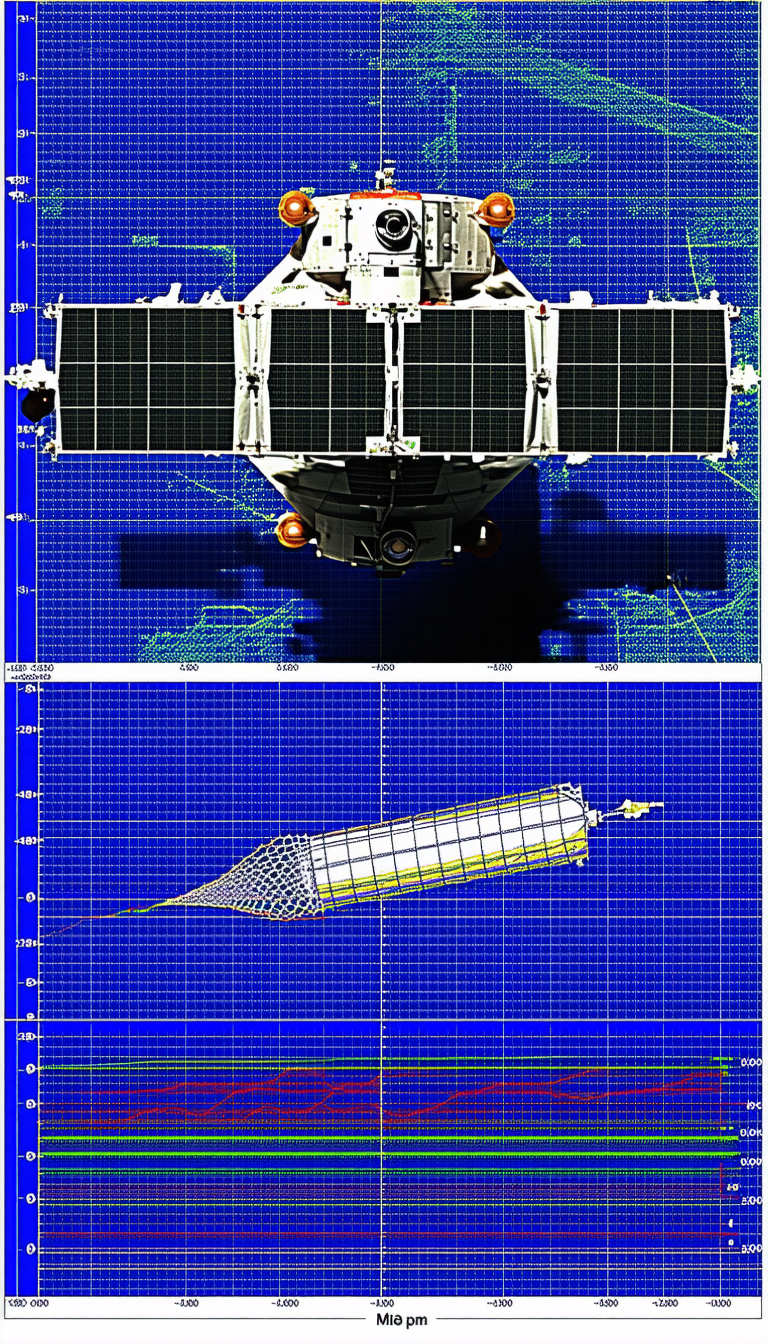 A Space Shuttle With A Large Solar Panel On Its Side