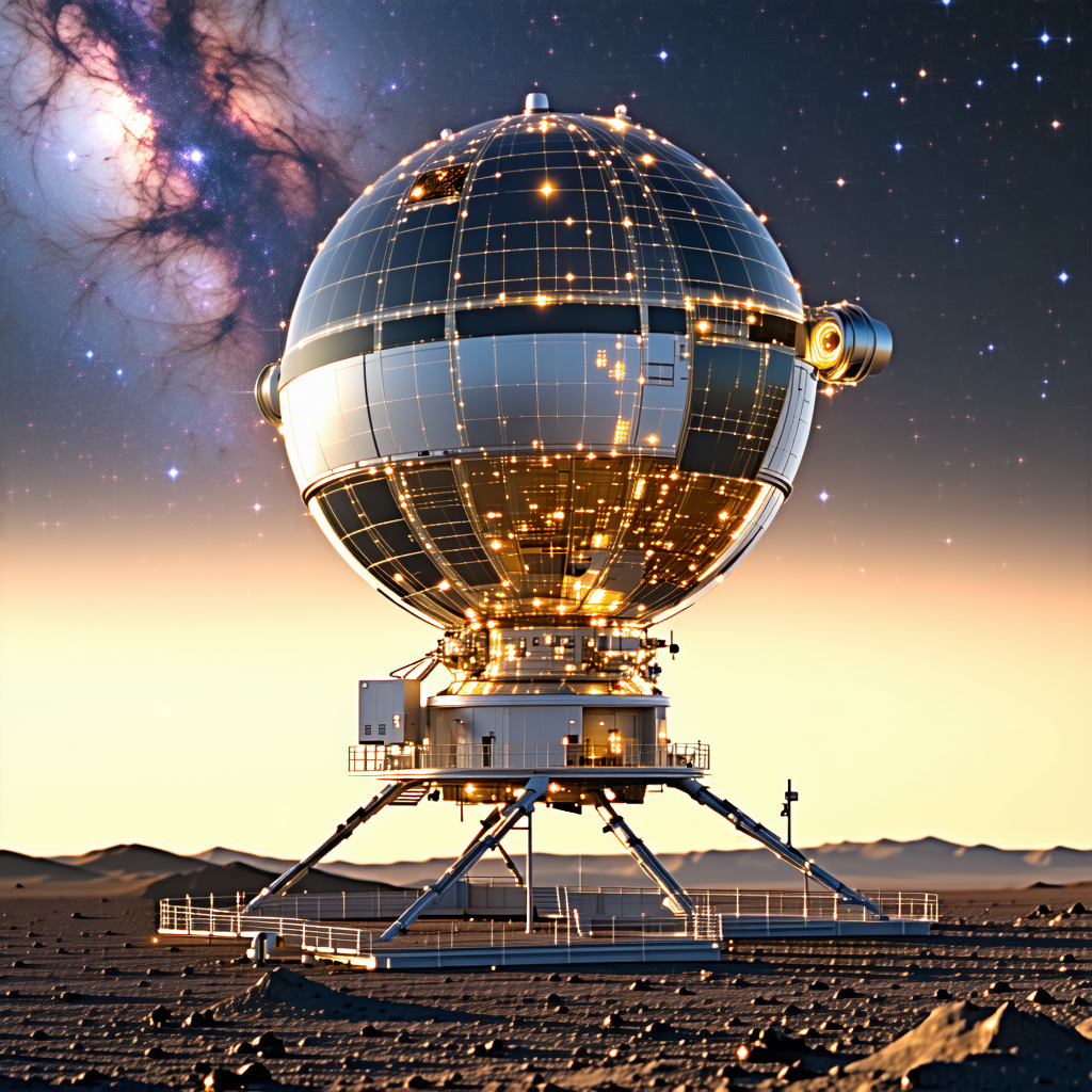 large, round, shiny structure