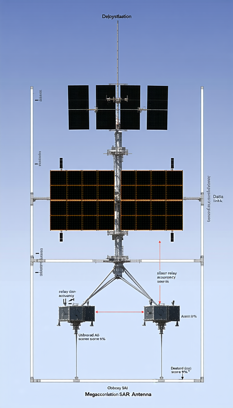 A Large Satellite Dish Mounted On A Metal Frame