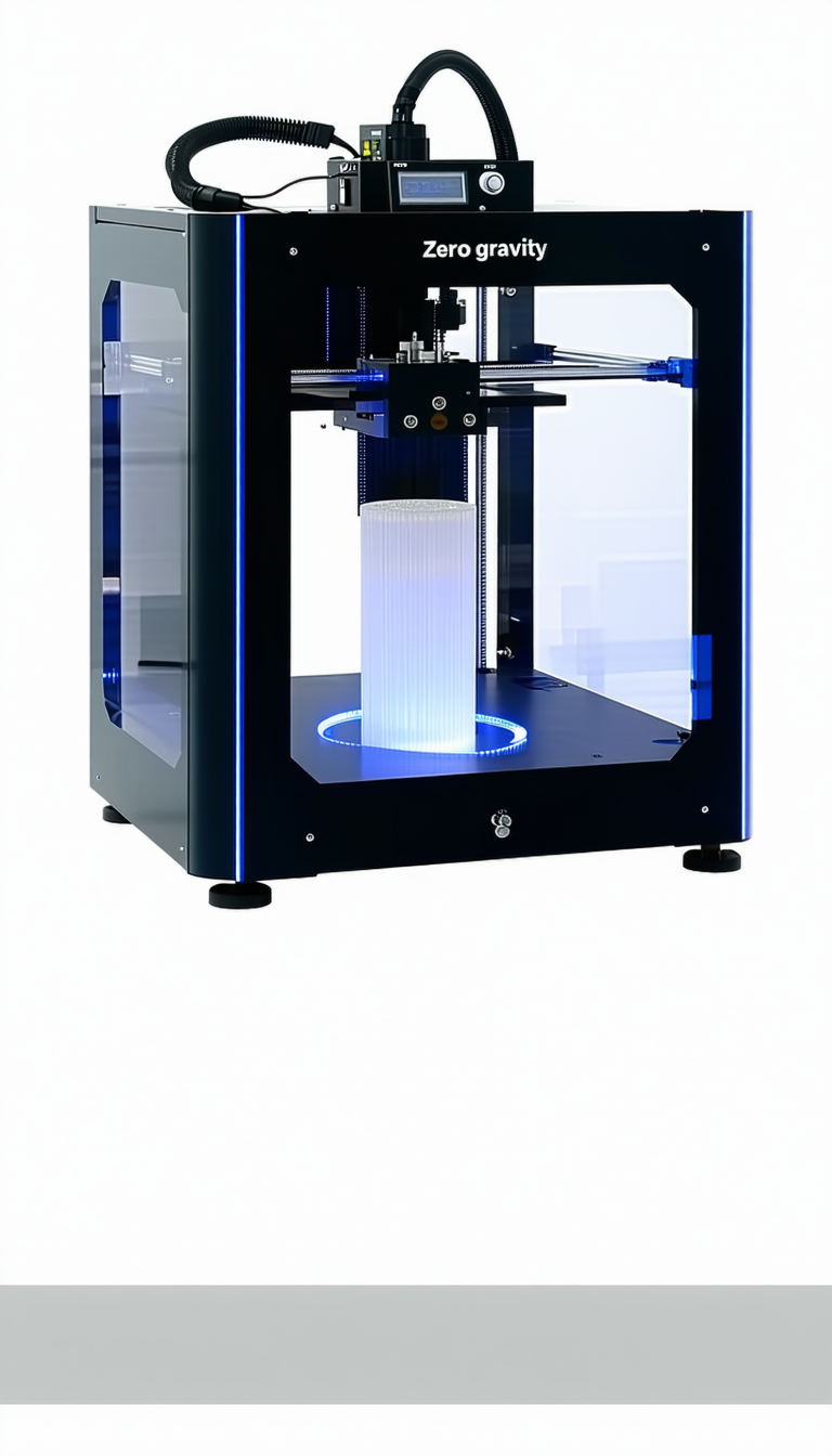 A Large Machine Is Shown In The Image, With A Blue Light Illuminating The Area