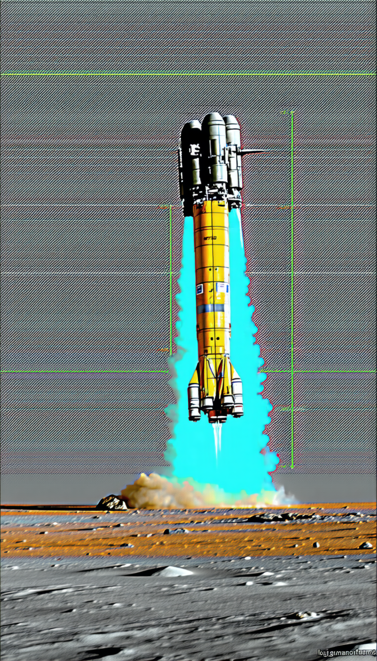 A Rocket Is Shown In The Image, With Its Booster Rocket Attached