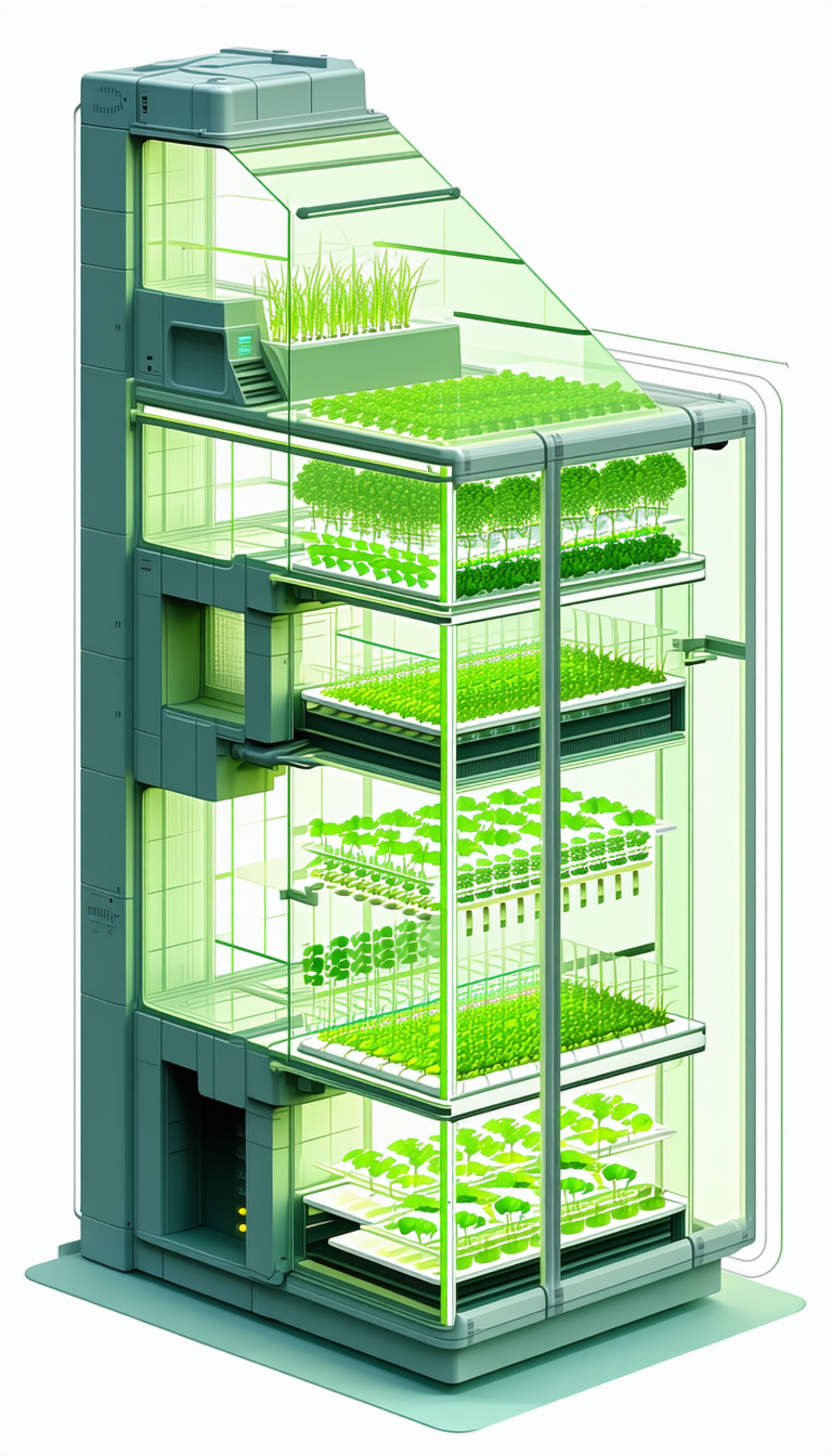 A Large Building Has A Greenhouse On The Top Floor