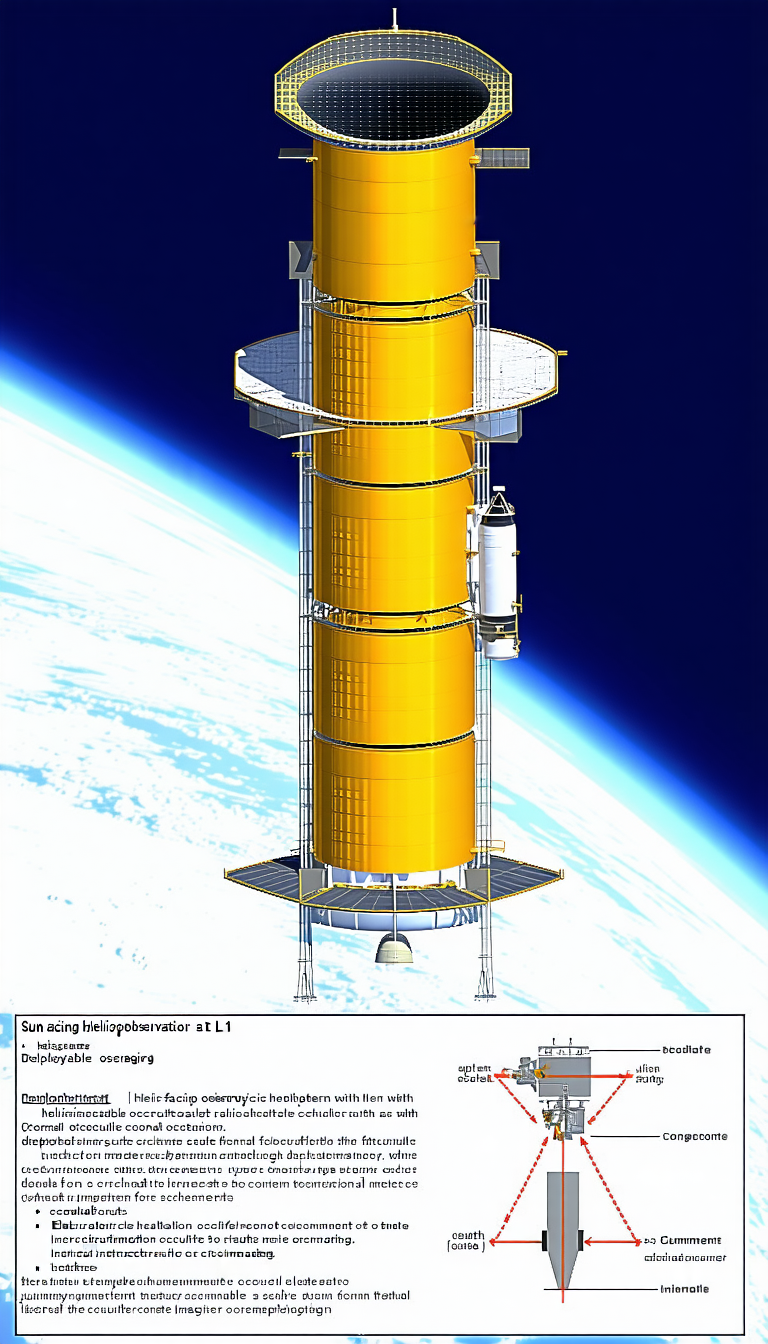 A Yellow Space Station Is Shown In A Drawing, With A Large Dome On Top