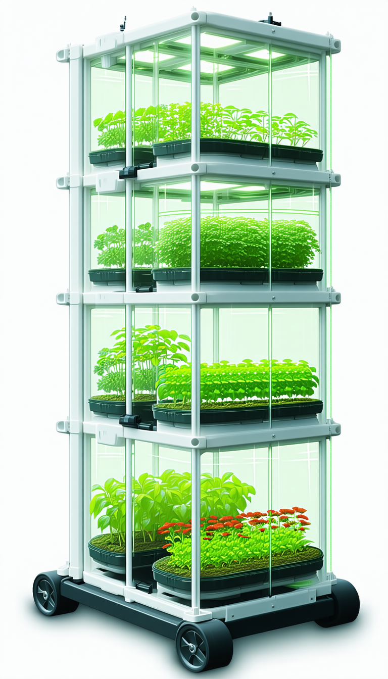A Large Display Of Various Plants In A Greenhouse