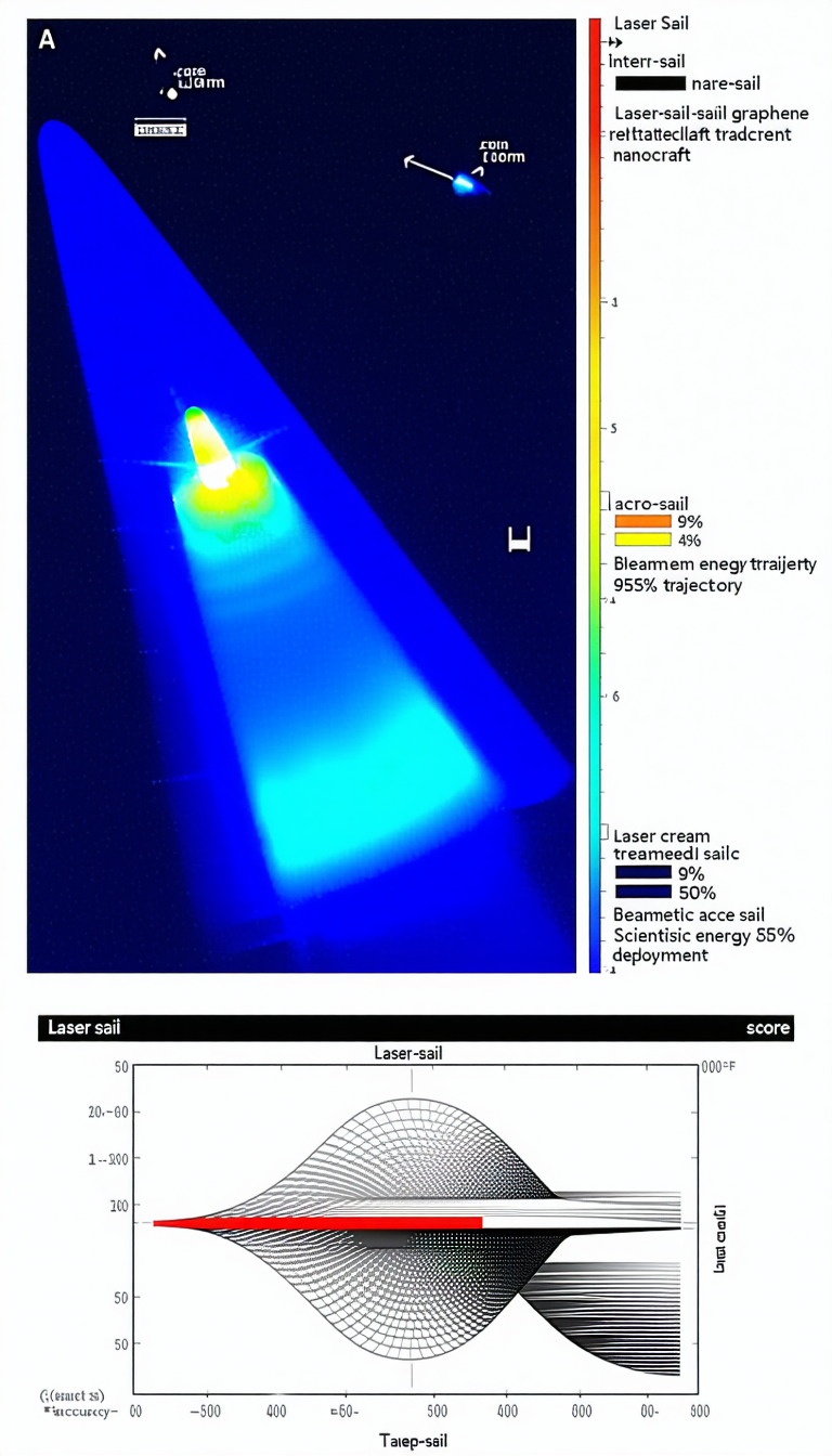 The Image Is A Graphic Representation Of A Laser Beam, Showing Its Trajectory And Intensity
