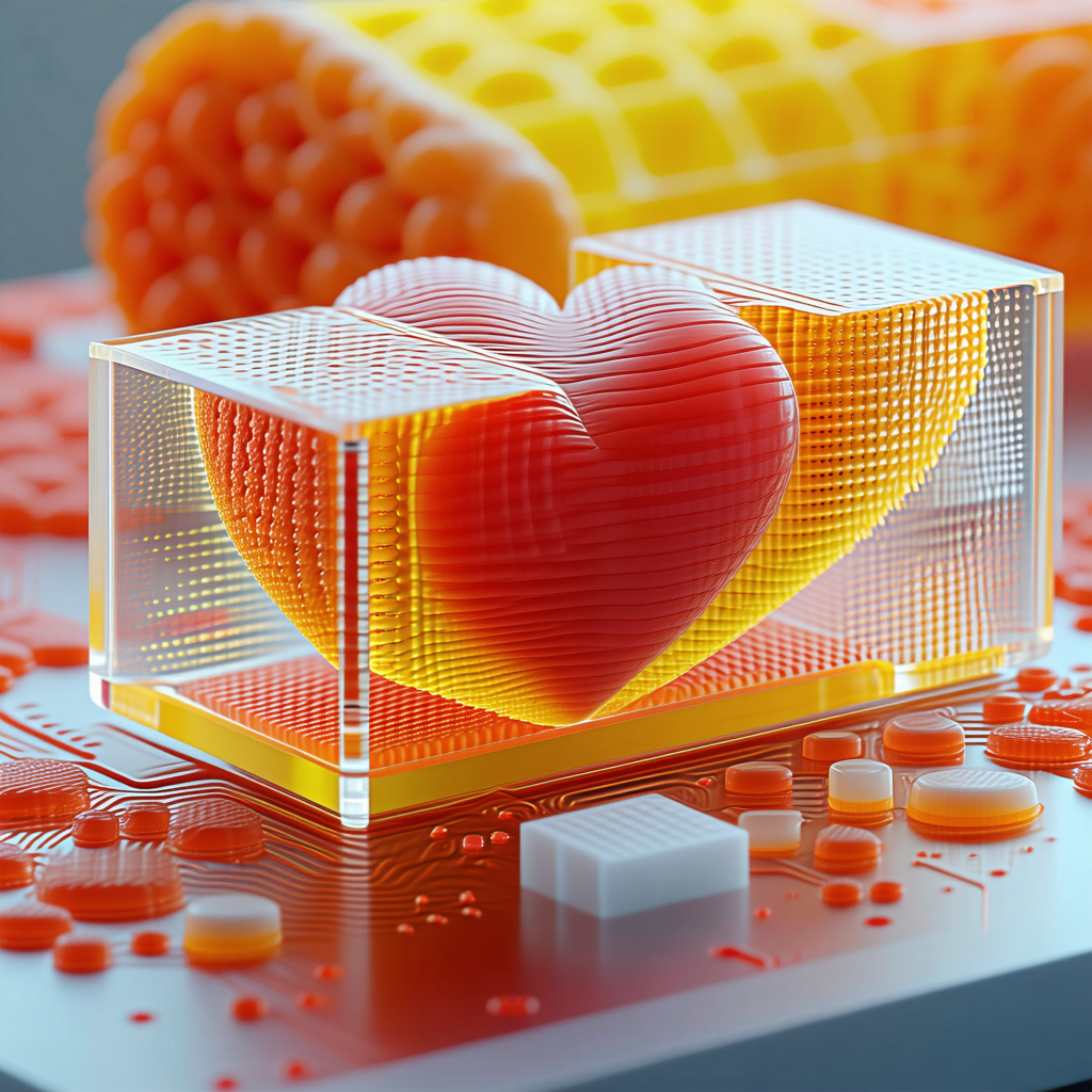 A Heart-shaped Object Is Placed On A Table, Surrounded By A Variety Of Other Objects