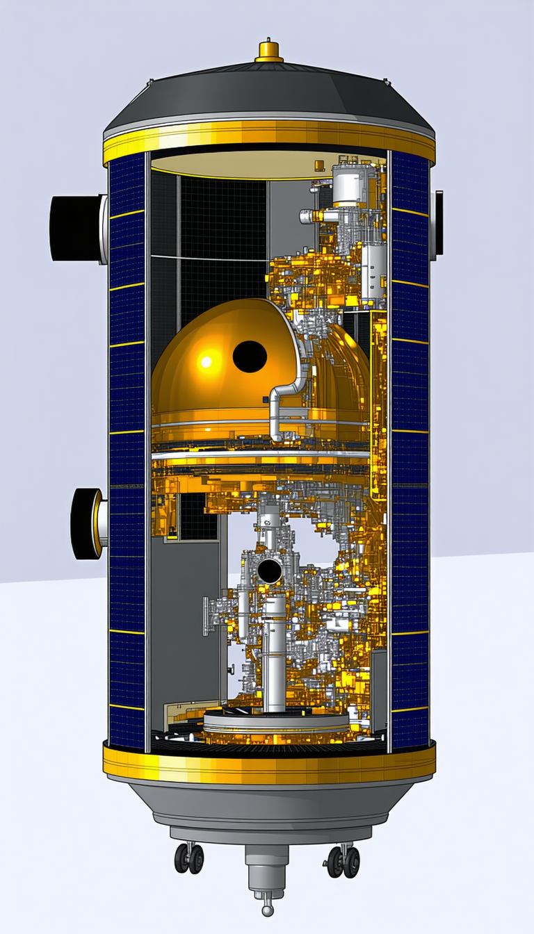 A Large, Round, Yellow Object Is Sitting On Top Of A Smaller, Round