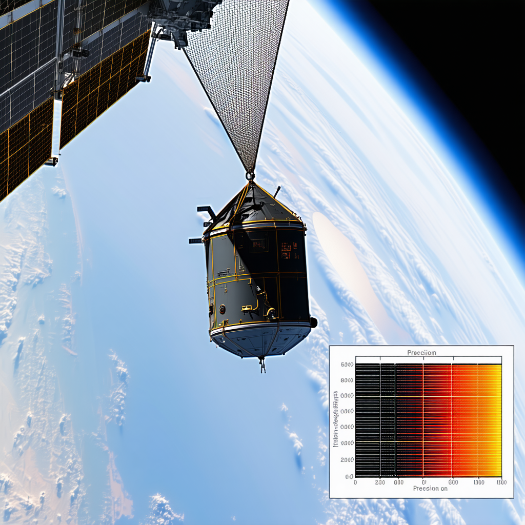 A Spacecraft, Possibly A Satellite, Floating In The Sky
