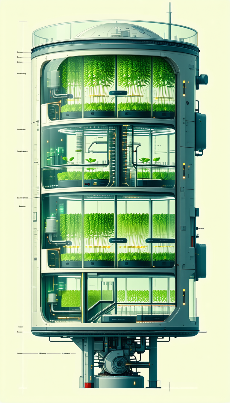 In The Image, There Is A Large, Multi-level Building With A Greenhouse-like Structure