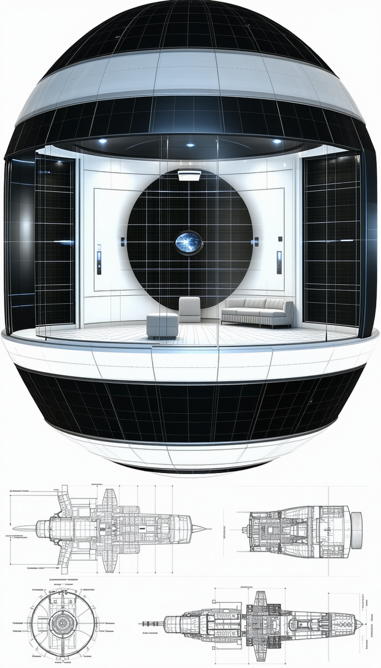 A Futuristic Room Is Shown In The Image