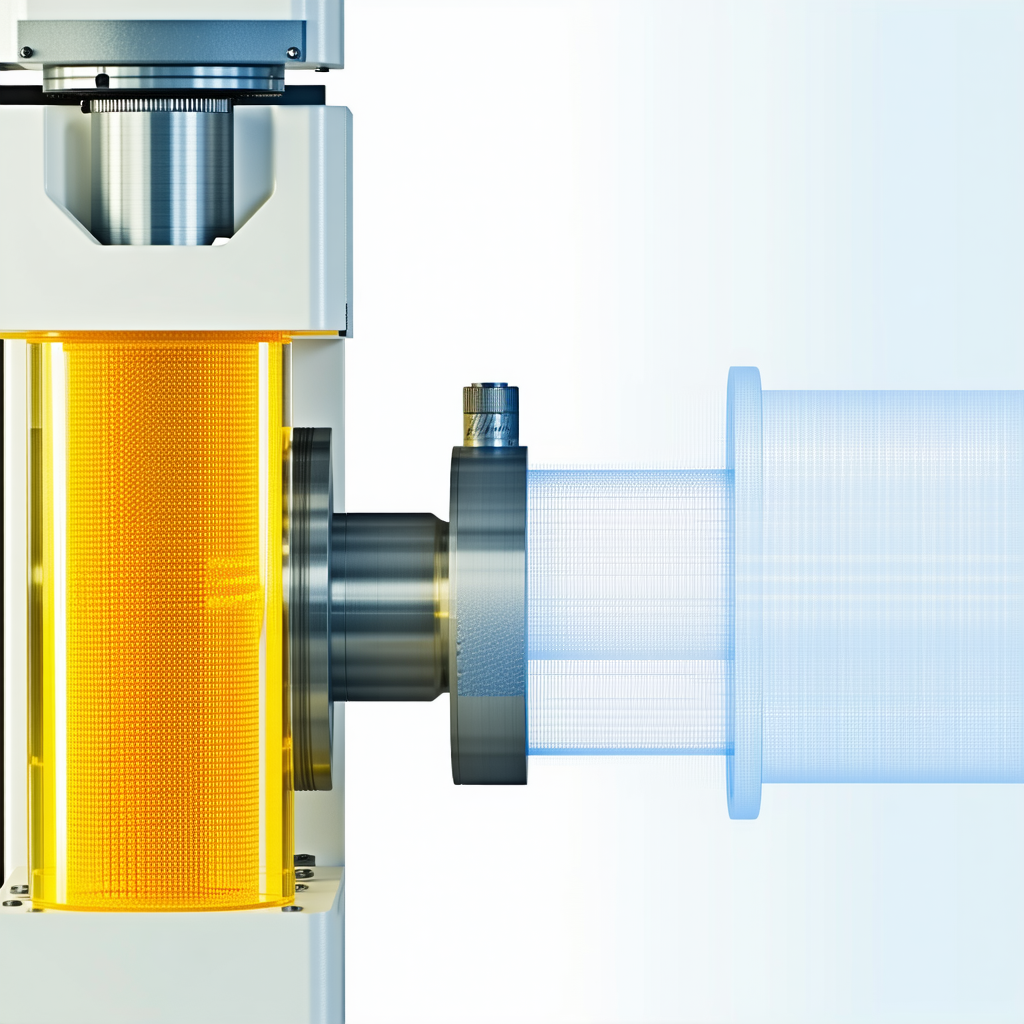 A Yellow Tube Is Being Inserted Into A Machine