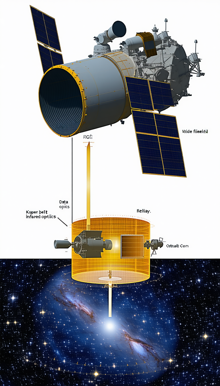 A Spacecraft With A Large Dish On Top Of It