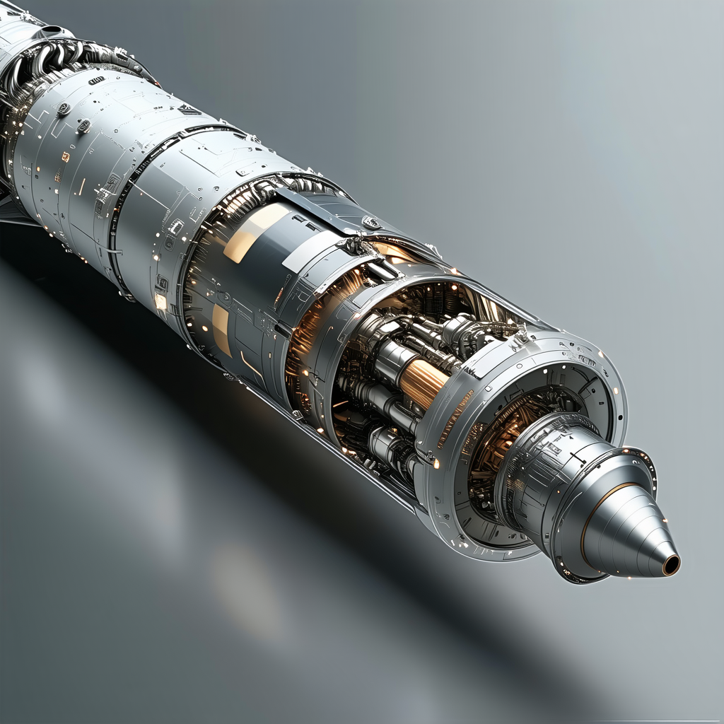 A Large, Cylindrical Object With A Silver Exterior