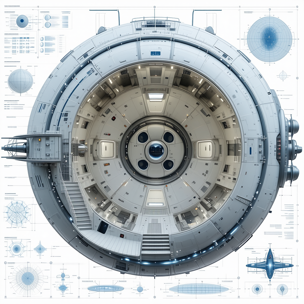 The Image Is A 3d Model Of A Space Shuttle, Showcasing Its Interior And Exterior