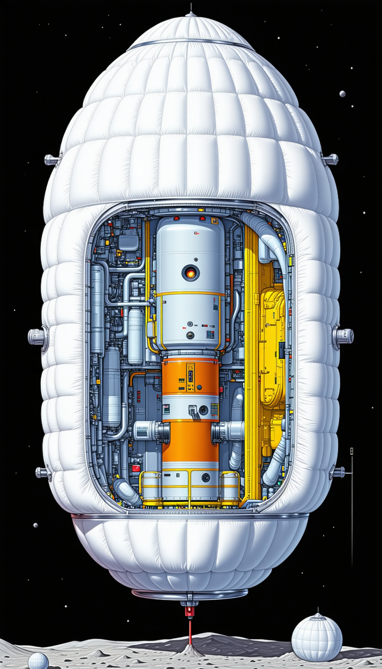 detailed illustration spacecraft