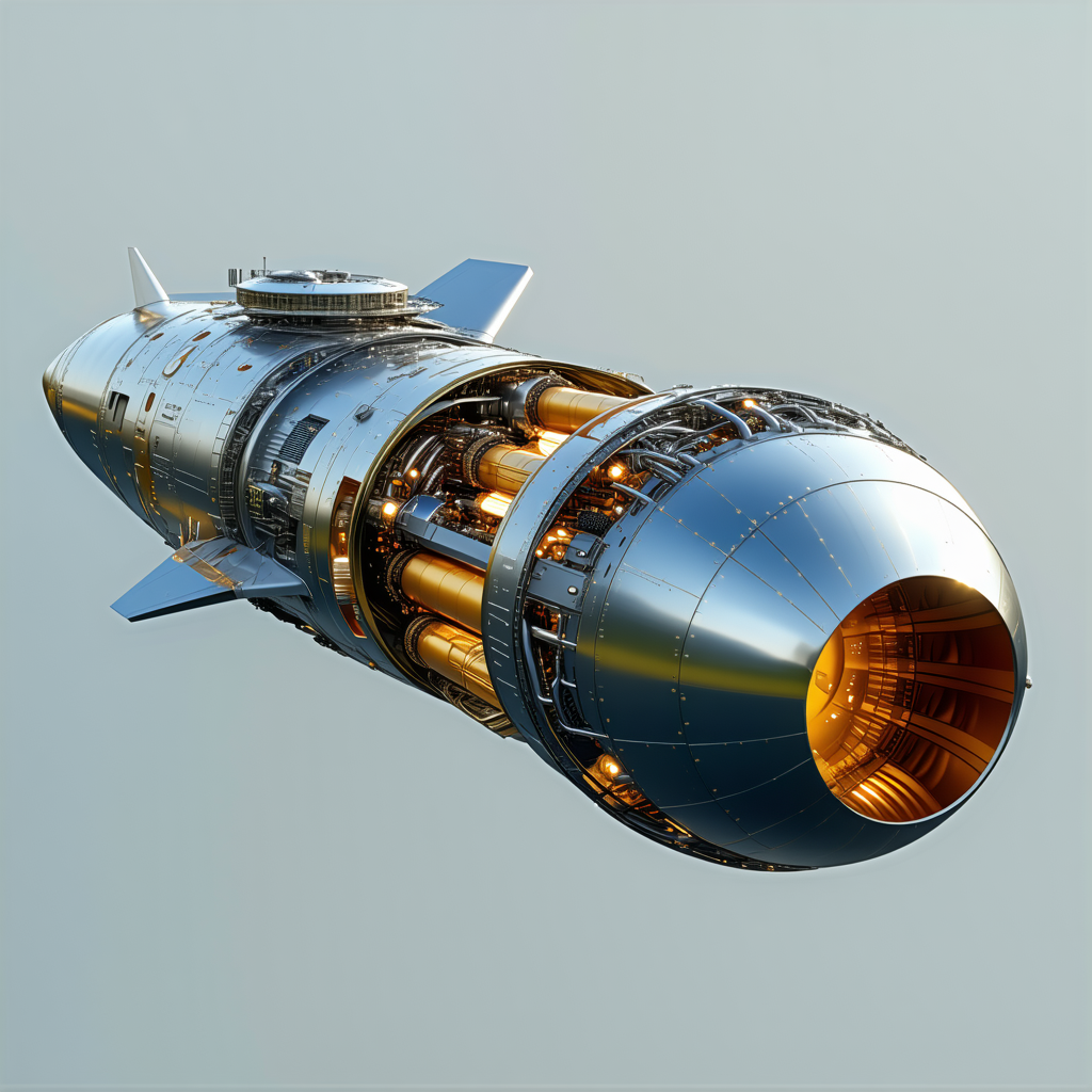 A Large, Silver, Cylindrical Object Is Shown In A Close-up View