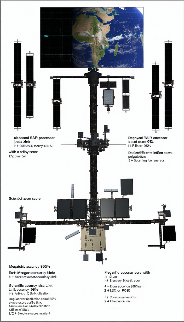 The Image Is A Diagram Of A Space Station, Showing The Various Components And Their Functions