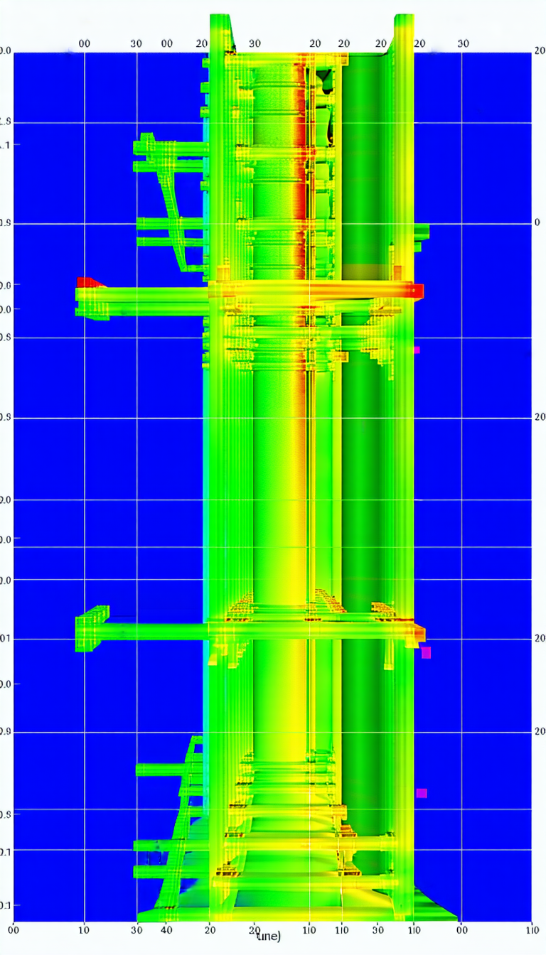 The Image Is A Computer-generated 3d Model Of A Large Structure, Possibly A Tower Or A Building