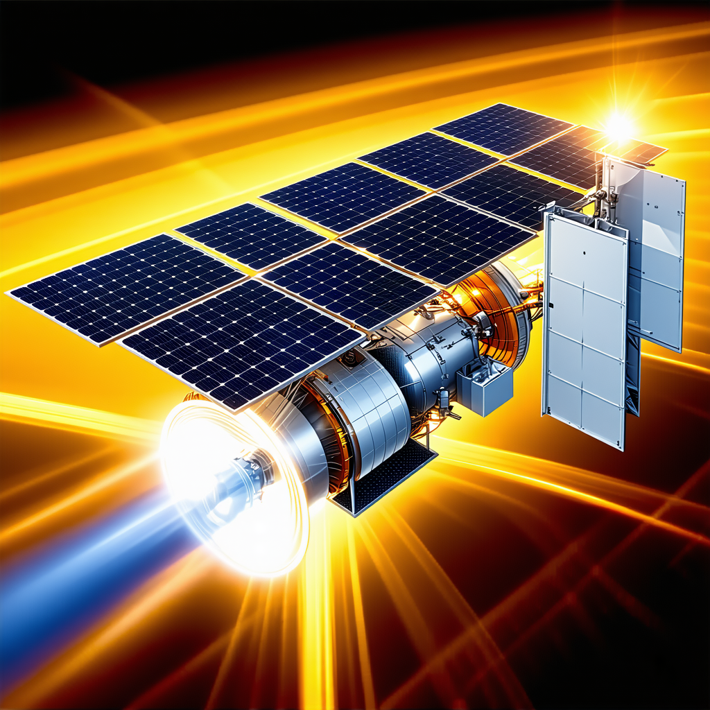A Solar-powered Spacecraft With A Large Solar Panel On Its Side
