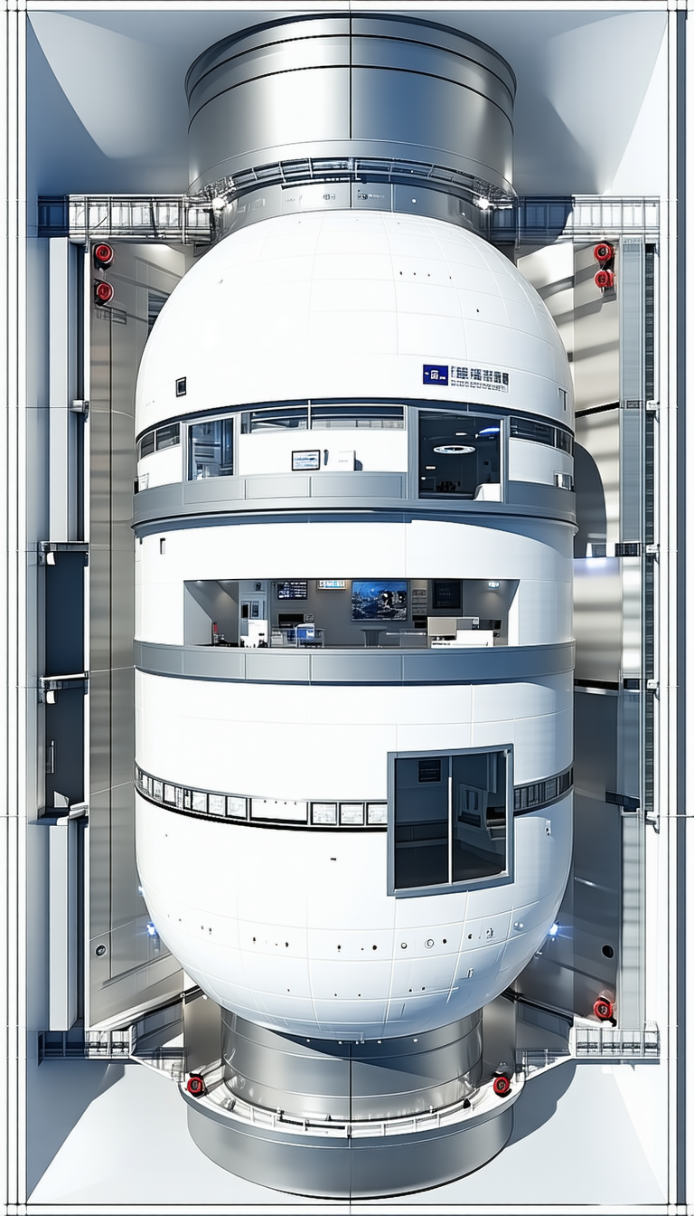 A Large White Dome Is Located Inside A Building