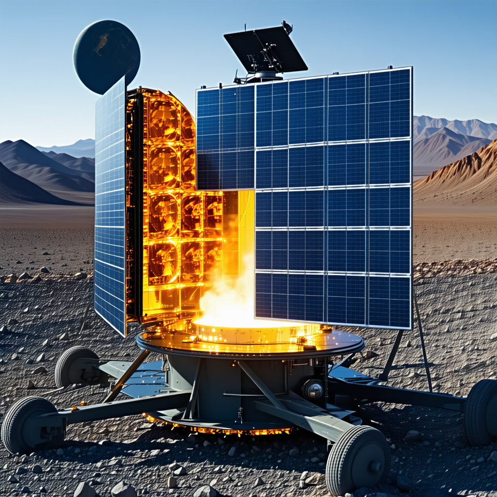 A Large, Round, Solar-powered Device With A Dome-shaped Top