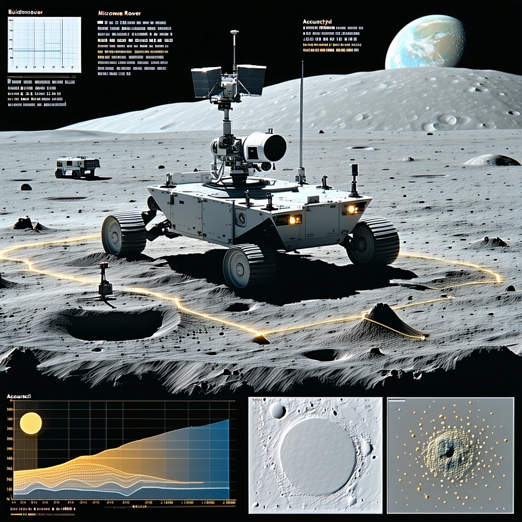 The Image Is A Poster Featuring A Robotic Vehicle On The Moon