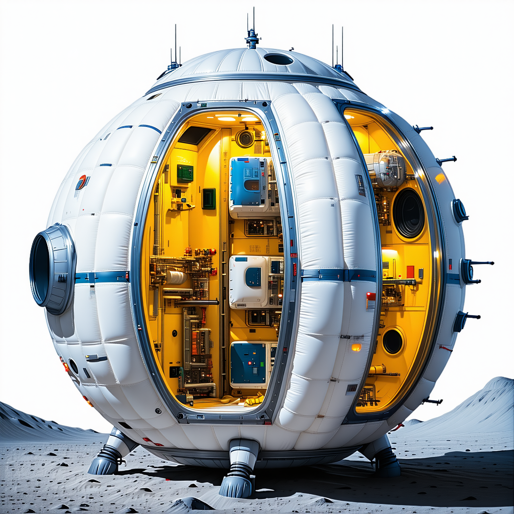 A Large White Sphere With A Hollow Interior