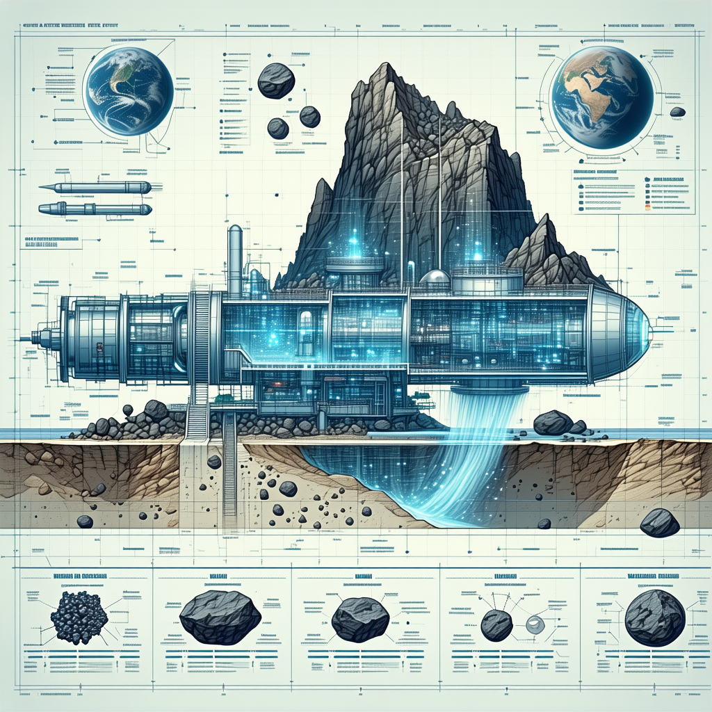 The Image Is A Detailed Illustration Of A Space Station, Showcasing Its Various Components