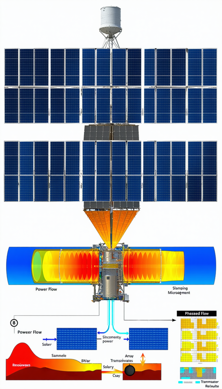 A Large Spacecraft With A Solar Panel On Its Side