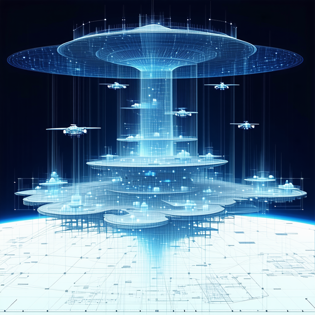 image, there futuristic cityscape large