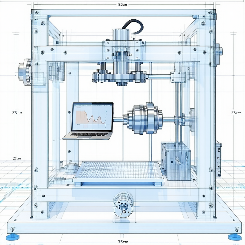 A Computer Is Sitting On A Table, Which Is Located Inside A Machine