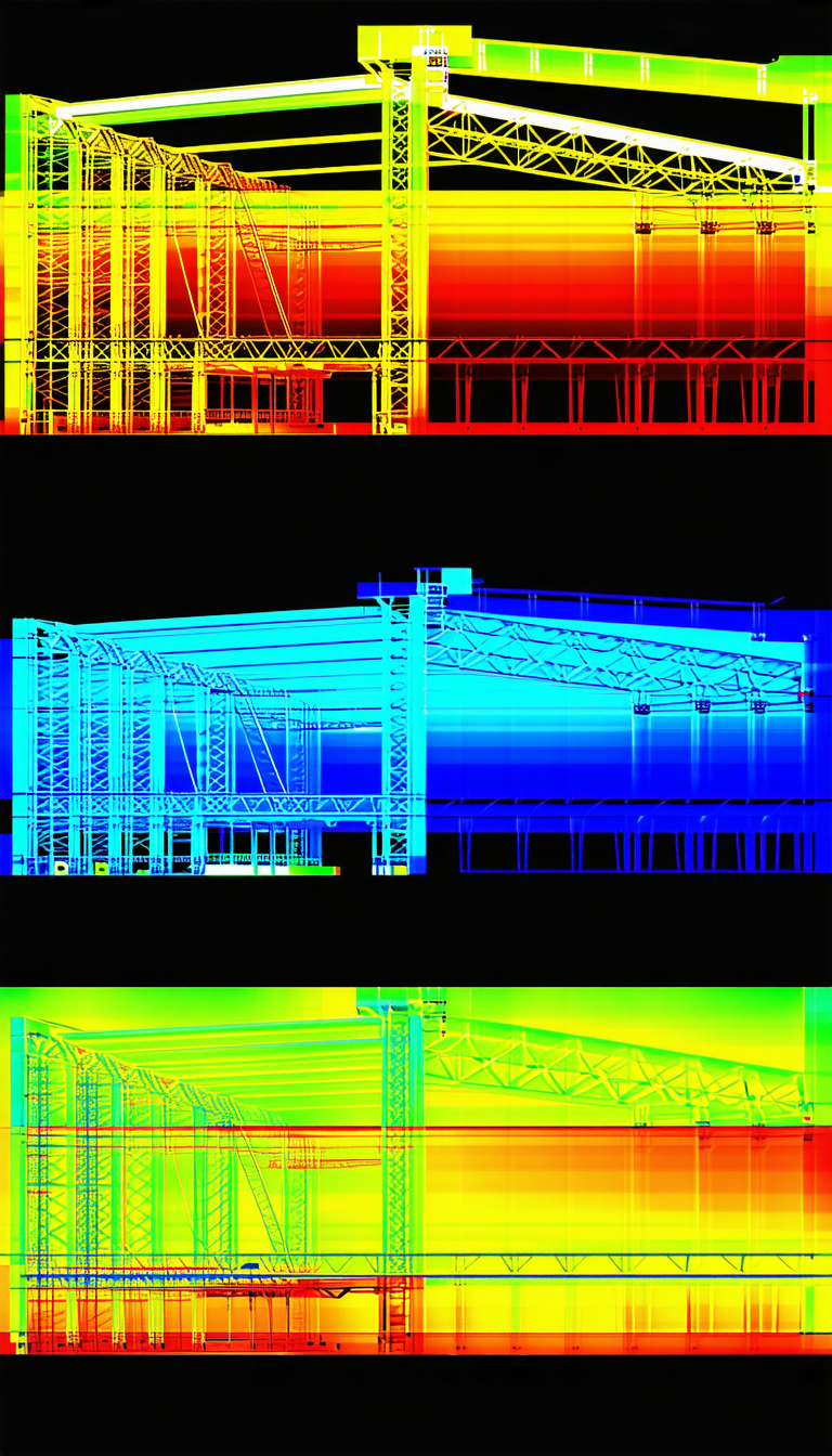 The Image Is A Series Of Three Pictures, Each Showing A Different Perspective Of A Building