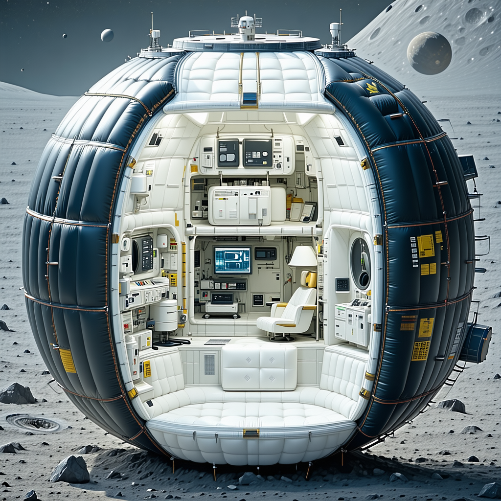image, there large white spacecraft