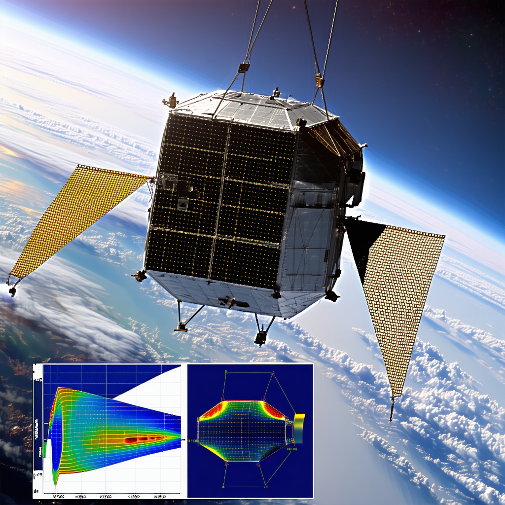 A Spacecraft, Possibly A Satellite, Flying High In The Sky