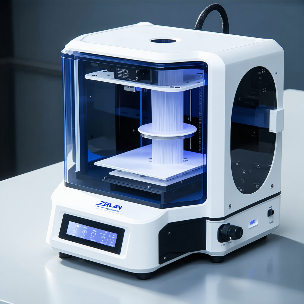 A White 3d Printer Is Sitting On A Table