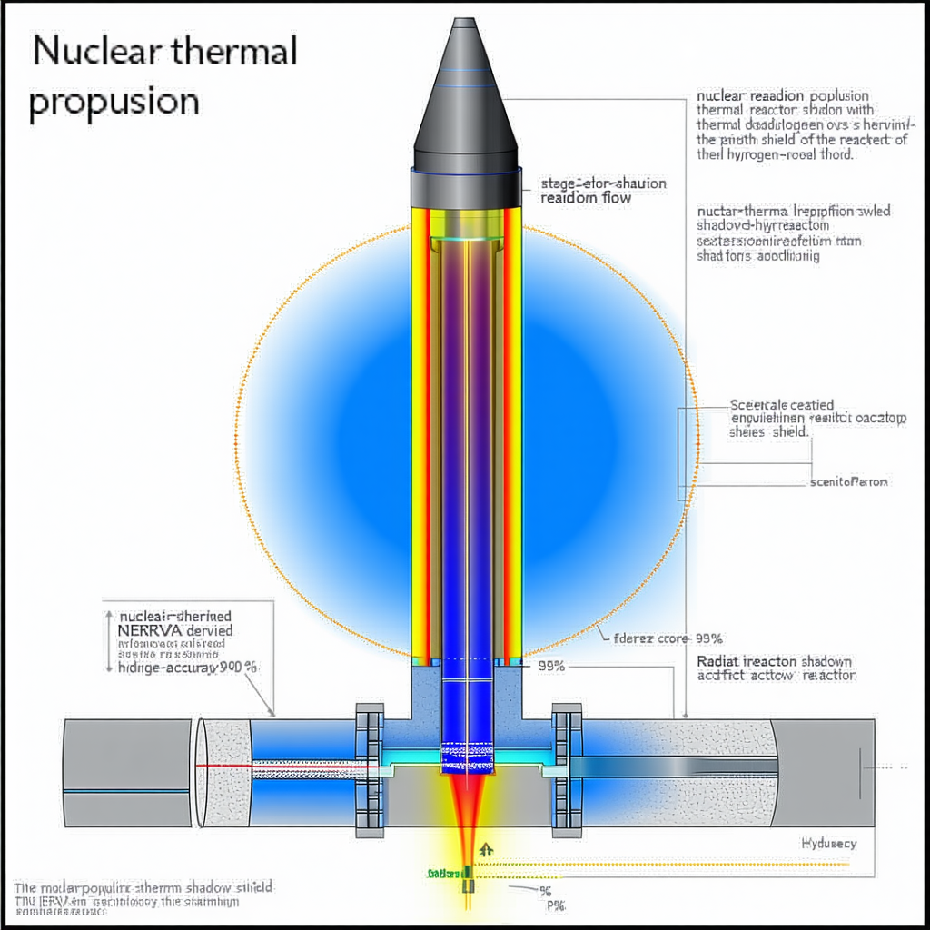 The Image Is A Diagram Showing The Process Of Nuclear Thermal Propulsion