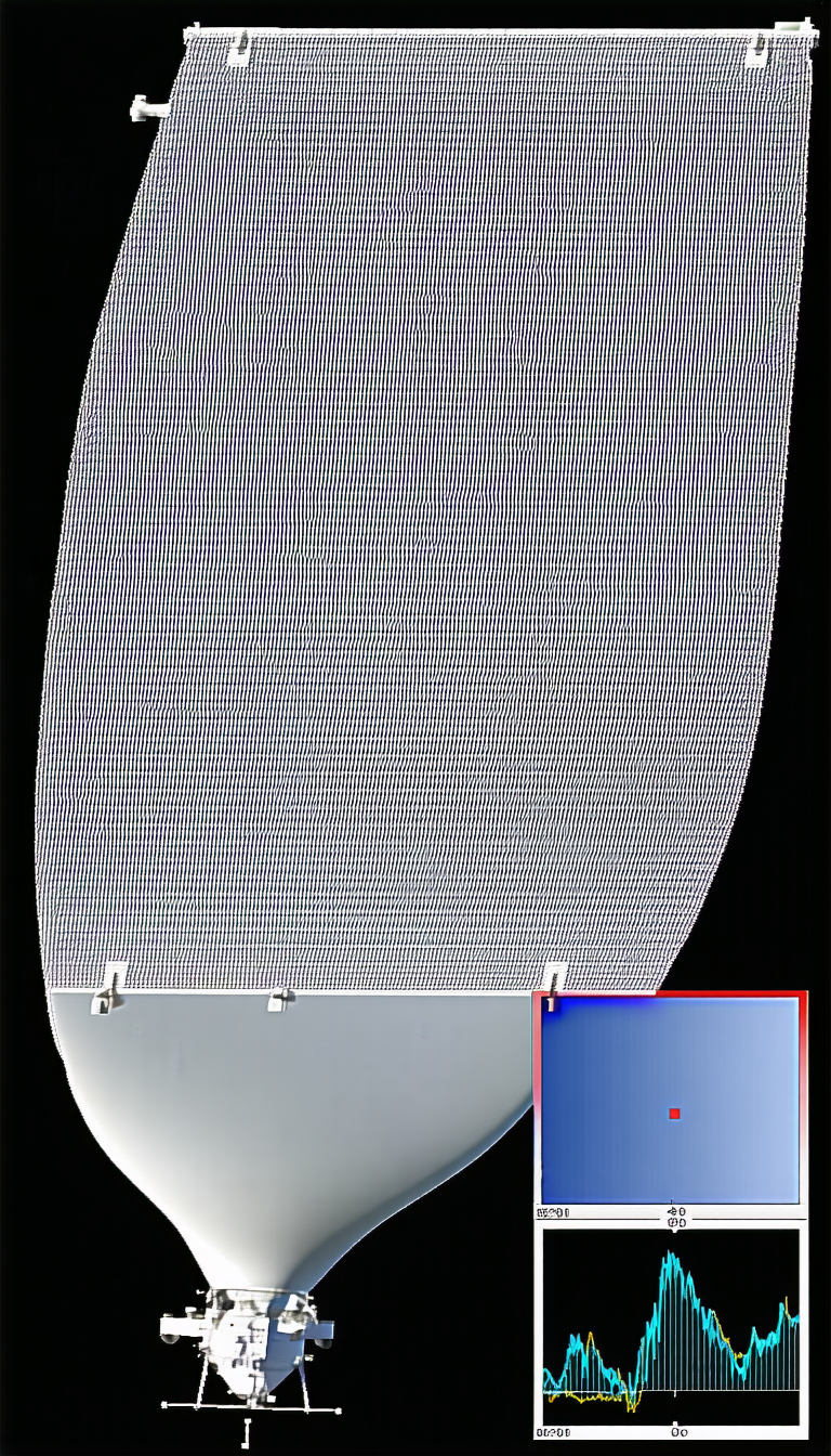 A Large White Screen With A Blue Background