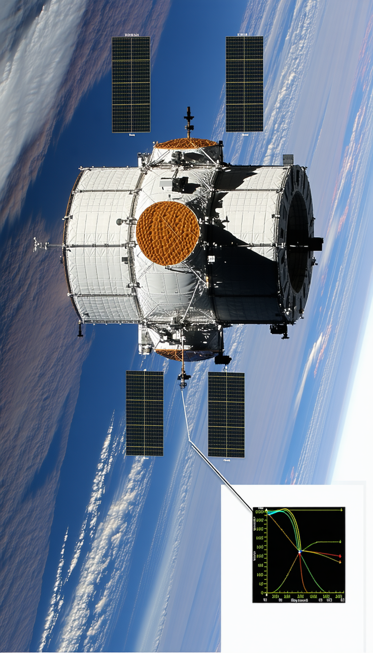 A Space Shuttle Is Shown In The Image, Flying Through The Sky