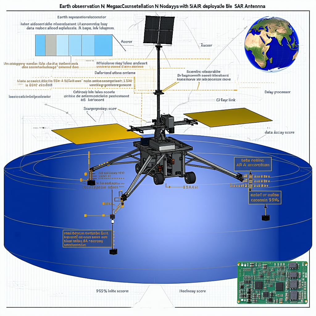 The Image Is A Diagram Of A Spacecraft, Specifically A Space Station, With Various Parts Labeled