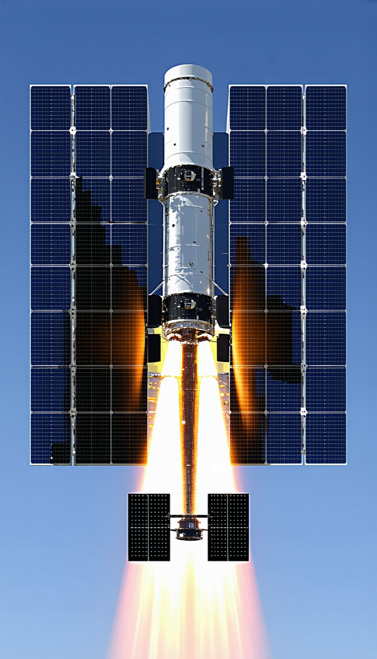 rocket being launched into space