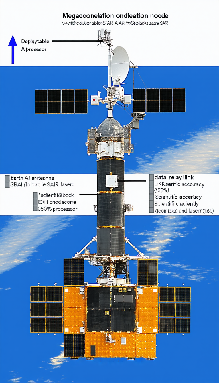 A Space Station With A Large Satellite Dish On Top Of It
