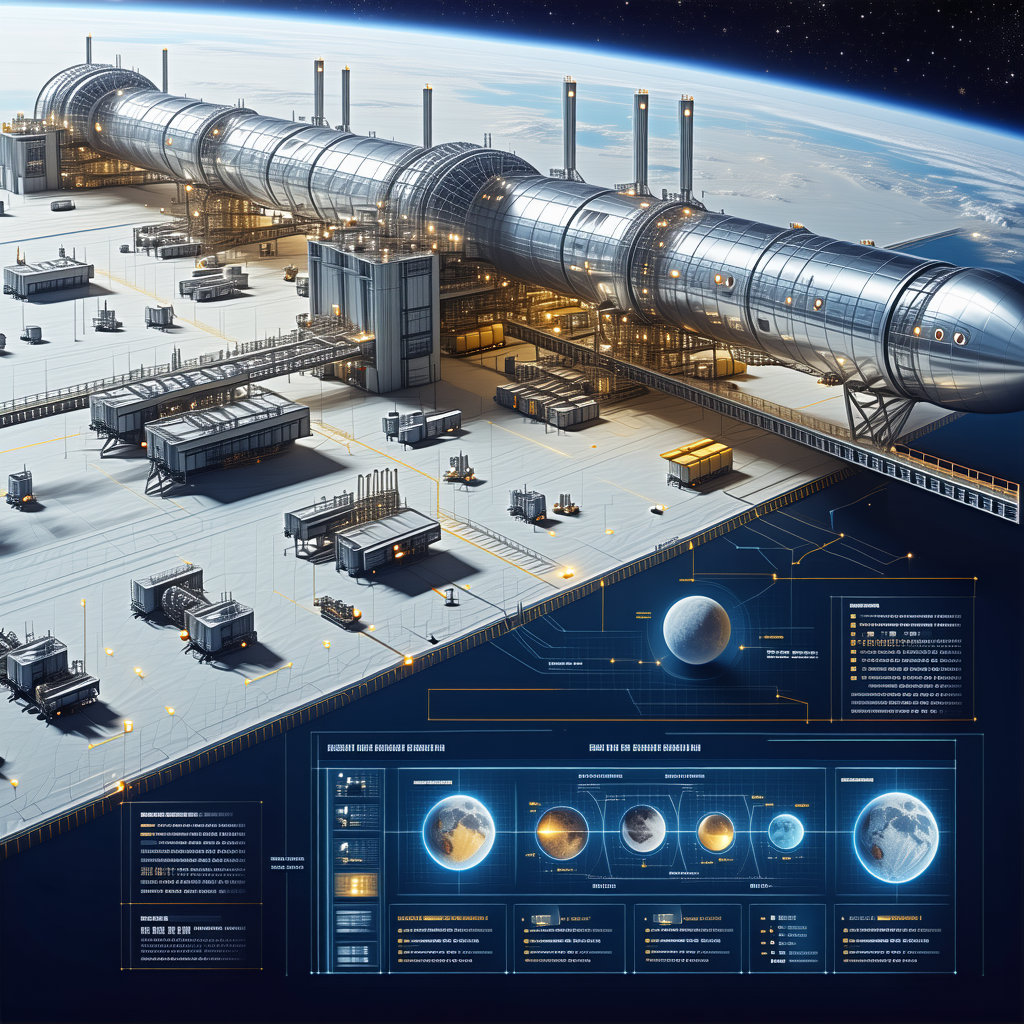 A Large Space Station Is Shown In A Futuristic Design